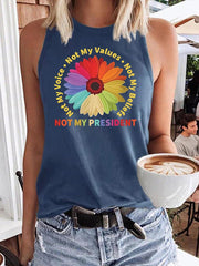 Retro Not My President, Not My Voice, Not My Values, Not My Beliefs Print Vest