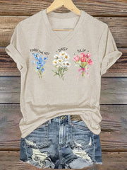 Women's Casual Floral Print T-Shirt