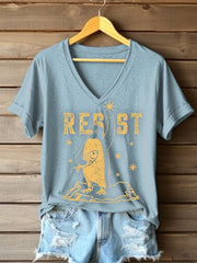 Women's Penguins Resist Tariff Printed Short-Sleeved T-Shirt