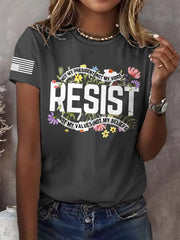 Retro Resist Not My President, Not My Voice, Not My Values, Not My Beliefs Print T-Shirt