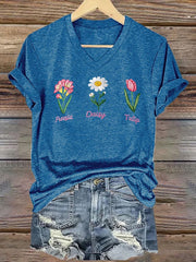 Women's Casual Floral Print T-Shirt