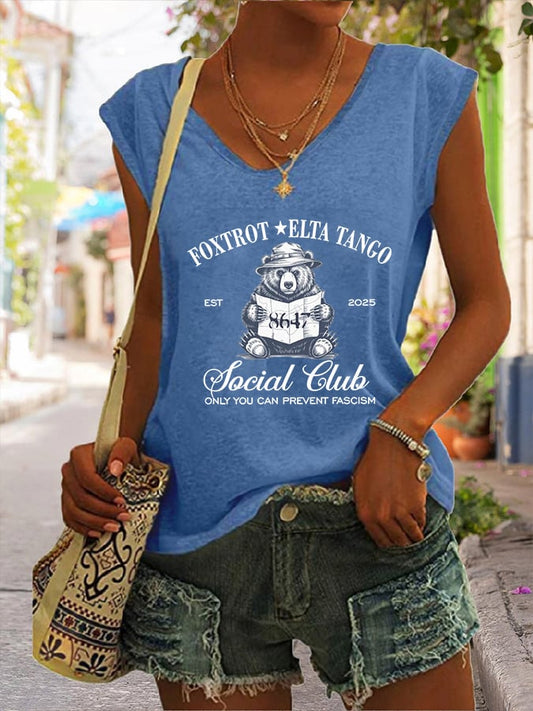 Women's Fashion Print Casual Vest