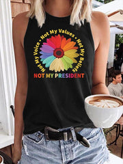 Retro Not My President, Not My Voice, Not My Values, Not My Beliefs Print Vest