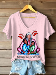 Women's you are not forgotten V-neck T-shirts