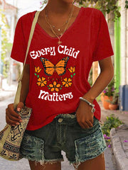 Women's Every Child Matters Printed Casual T-Shirt