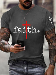 Men's Faith Cross Casual Tee