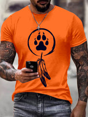 Men's Tribal Feather Print T-Shirt