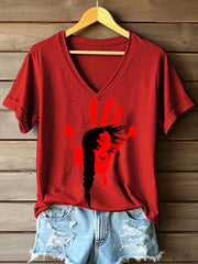 Women's MMIW Print V-Neck T-Shirt