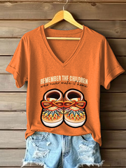 Women's remember the children who never make it home V-neck T-shirts