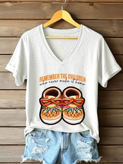 Women's remember the children who never make it home V-neck T-shirts