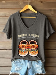 Women's remember the children who never make it home V-neck T-shirts