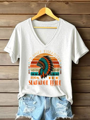 Women's I'm Chief Kickabitch Native American Print Casual T-Shirt