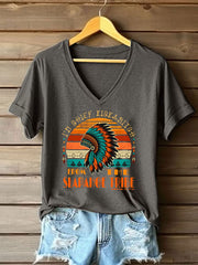 Women's I'm Chief Kickabitch Native American Print Casual T-Shirt