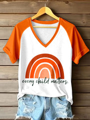 Women's Every Child Matters Print V-Neck T-Shirt