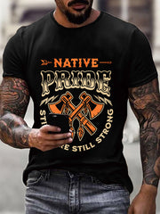 Men's Native Pride Still Here Still Strong Print T-Shirt