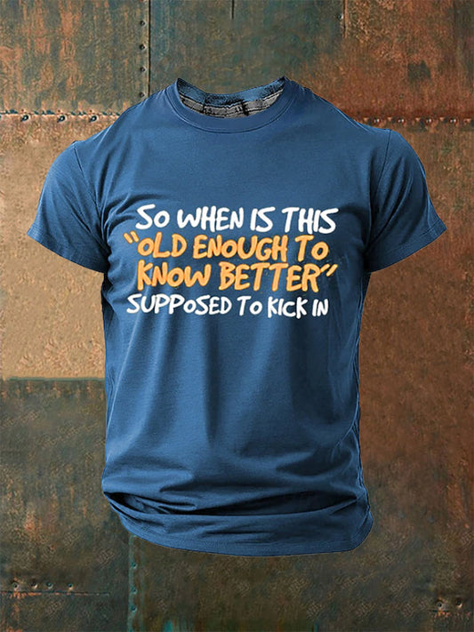 Men's Funny Slang Sarcasm 3D Print Short Sleeve T-Shirt