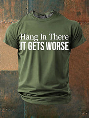 Men's Funny Slang Sarcasm 3D Print Short Sleeve T-Shirt