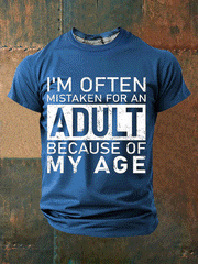 Men's Funny Slang Sarcasm 3D Print Short Sleeve T-Shirt