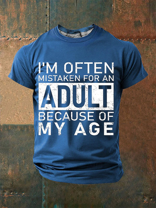 Men's Funny Slang Sarcasm 3D Print Short Sleeve T-Shirt