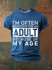 Men's Funny Slang Sarcasm 3D Print Short Sleeve T-Shirt