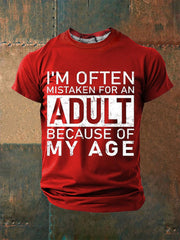 Men's Funny Slang Sarcasm 3D Print Short Sleeve T-Shirt