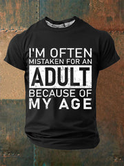 Men's Funny Slang Sarcasm 3D Print Short Sleeve T-Shirt