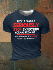 Men's Funny Slang Sarcasm 3D Print Short Sleeve T-Shirt