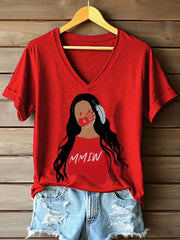 Women's MMIW Print V-Neck T-Shirt