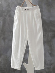 Women's Vintage Simple Linen Pants