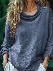 Women's Vintage Simple Linen Shirt