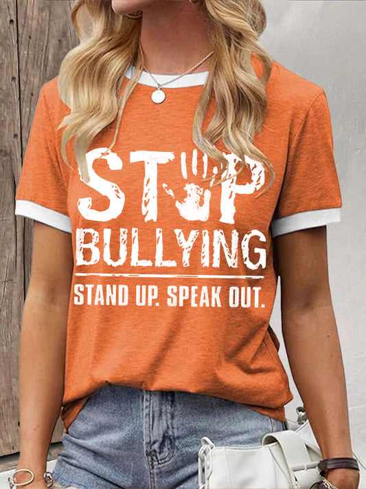 Women's Stop bullying stand up speak out T-shirts
