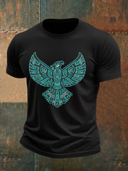 Men's Thunderbird Native American Print Casual T-shirt