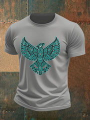 Men's Thunderbird Native American Print Casual T-shirt