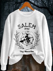 Women's Funny Halloween Witch Salem 1692 They Missed One Sweatshirt