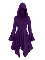 Women's Halloween Witch Hooded Cape Clothes