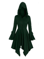 Women's Halloween Witch Hooded Cape Clothes