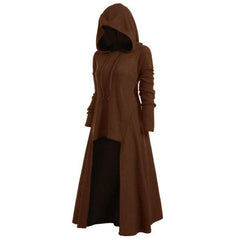 Women's Halloween Hooded Long Dress Coat