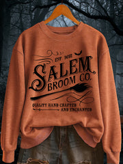 Women's Funny Halloween Witch Salem Broom Co Est.1692 Casual Sweatshirt