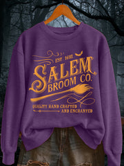 Women's Funny Halloween Witch Salem Broom Co Est.1692 Casual Sweatshirt