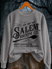 Women's Funny Halloween Witch Salem Broom Co Est.1692 Casual Sweatshirt
