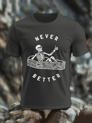 Men's Funny Skull Casual Tee