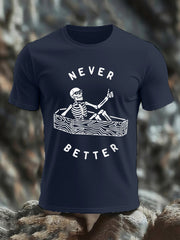 Men's Funny Skull Casual Tee