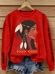 Women's MMIW No More Stolen Sisters Print Sweatshirt