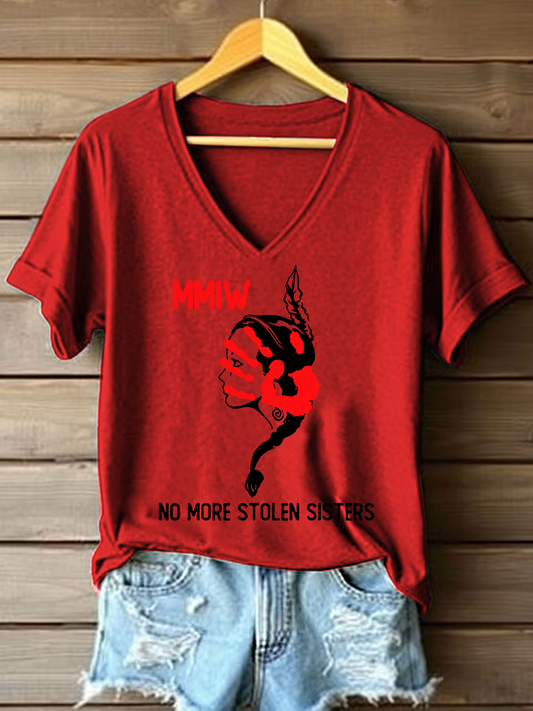 Women's MMIW Printed Casual T-shirt
