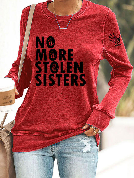 Women's MMIW Printed Casual Sweatshirt