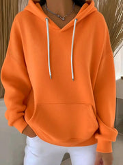 Women's Pure Color Casual Hoodie