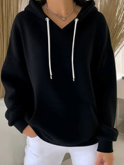 Women's Pure Color Casual Hoodie