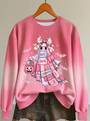 Women's Breast Cancer Print Sweatshirt