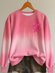 Women's Breast Cancer Print Sweatshirt