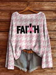 Women's Breast Cancer Awareness Knited Top